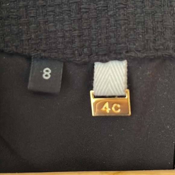 Anthropologie • 4.Collective Black Cap Sleeve Textured Knit Sheath Dress Size 8 - Picture 5 of 15